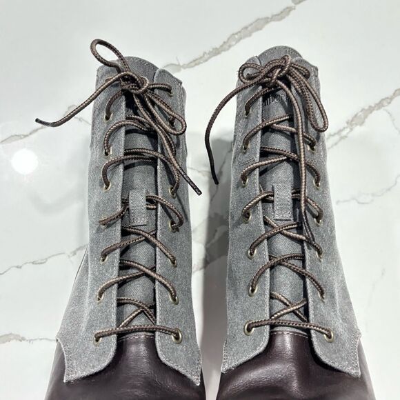 Timberland | Glancy Women’s Leather Block Heel Laces Boot Size 10 - Picture 7 of 12
